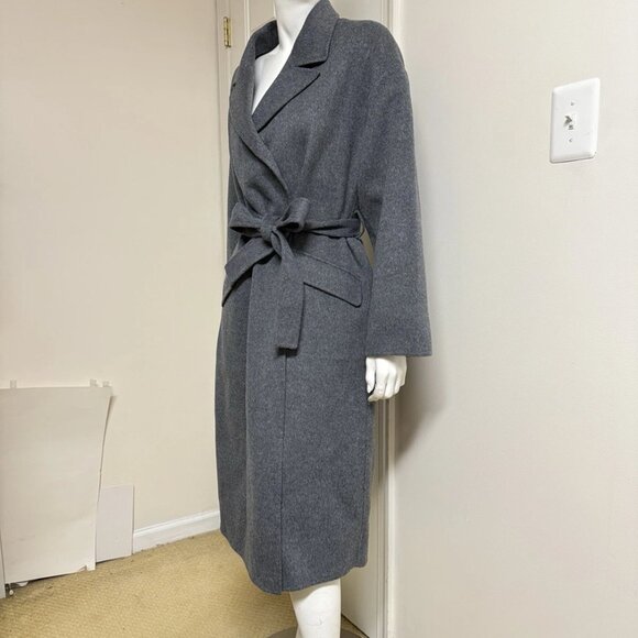Theory Wool & Cashmere-Blend Robe Coat - Picture 6 of 9